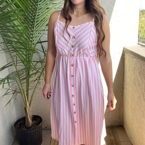 Cordelia striped midi dress
